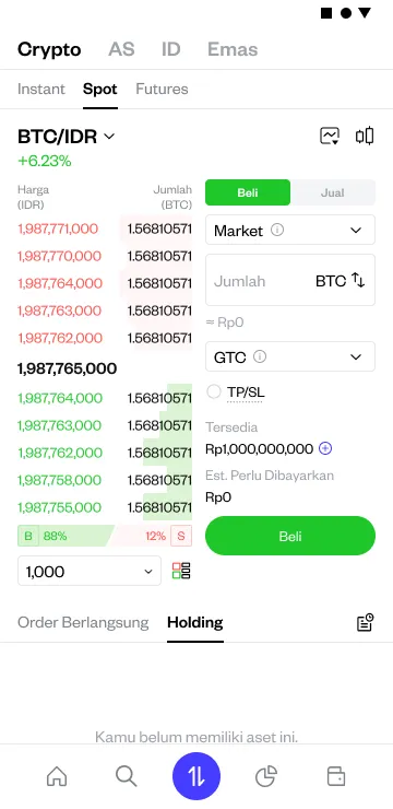 Trade Page Baru di Pluang