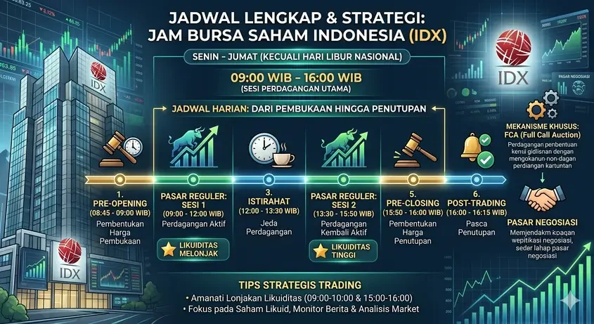 Jam Bursa Saham Indonesia: Jadwal Lengkap dan Sesi Krusial 2026