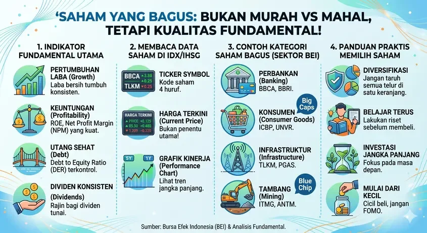 Contoh Saham Bagus di BEI: Indikator, Data, dan Tips 2026