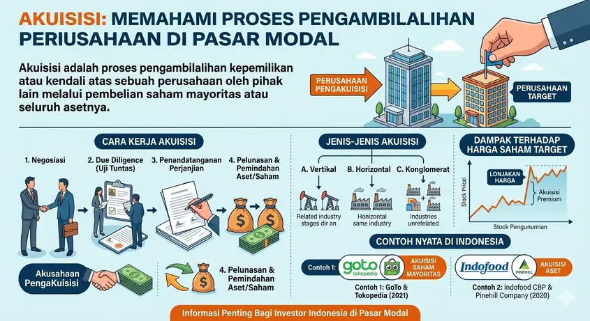 Apa Itu Akuisisi Saham? Pengertian, Cara Kerja & Dampaknya 2026