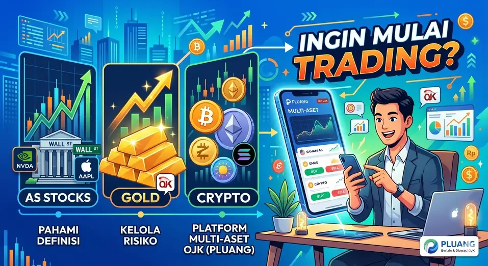 Trading Adalah Mengendalikan Kokpit Finansial Anda: Panduan Memulai (Saham AS, Crypto, Emas) untuk Pemula