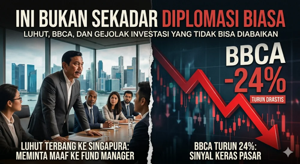 Luhut Terbang ke Singapura, BBCA Turun 24%: Apa yang Harus Investor Lakukan?