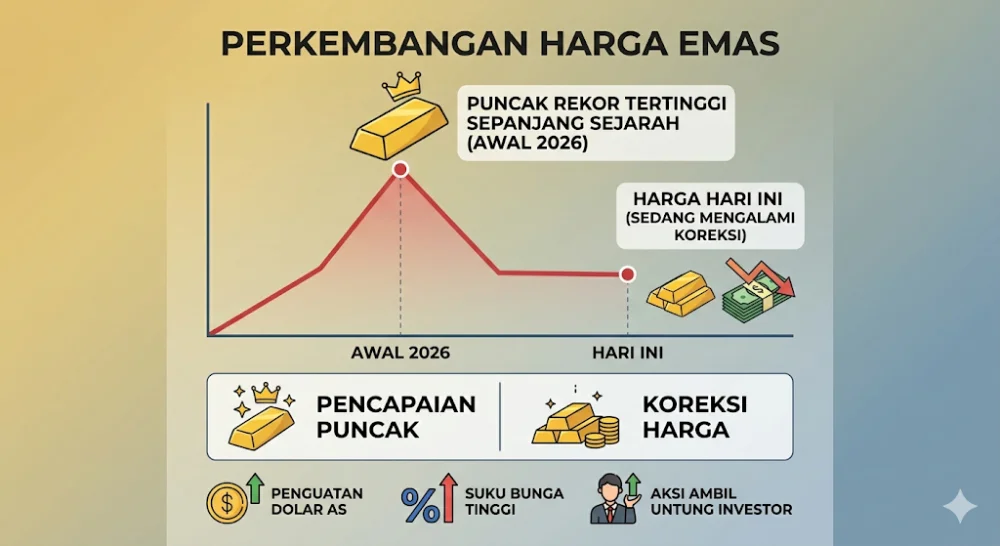 Harga Emas Anjlok: Kenapa Terkoreksi dan Apakah Masih Layak Dibeli 2026?