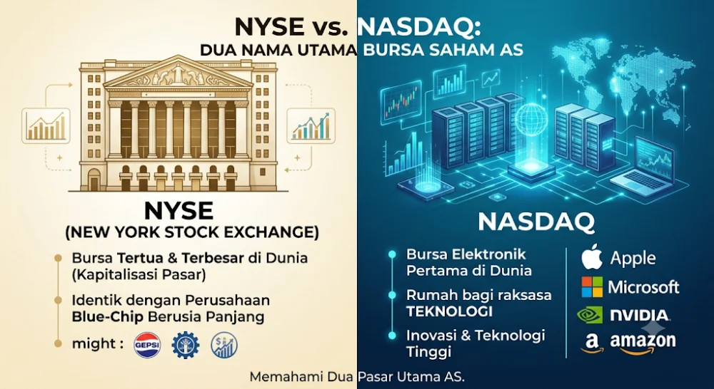 Bursa Saham Amerika Namanya Apa? Ini Beda NYSE dan Nasdaq 2026