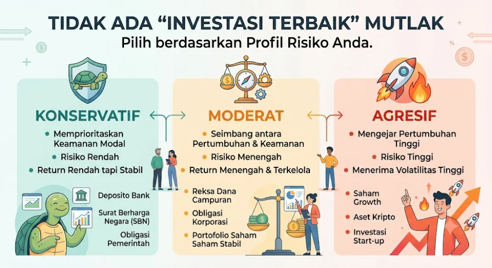 Investasi Terbaik Saat Ini Apa? Jenis & Tips Sesuai Profil Risiko 2026