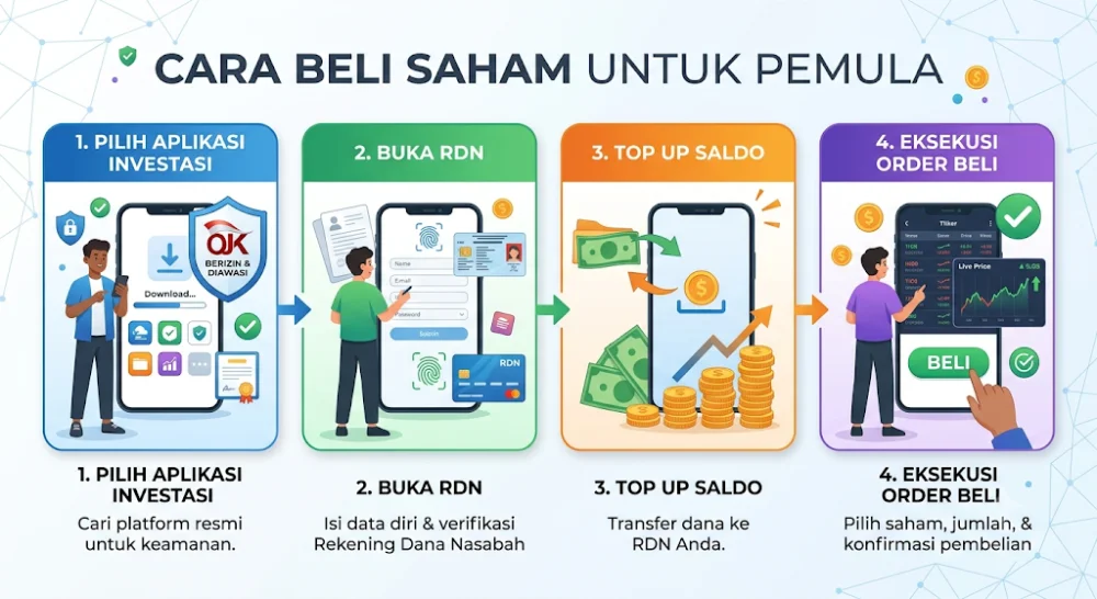 Cara Beli Saham untuk Pemula: Step-by-Step dan Cara Memilih Aplikasi Investasi Terbaik 2026
