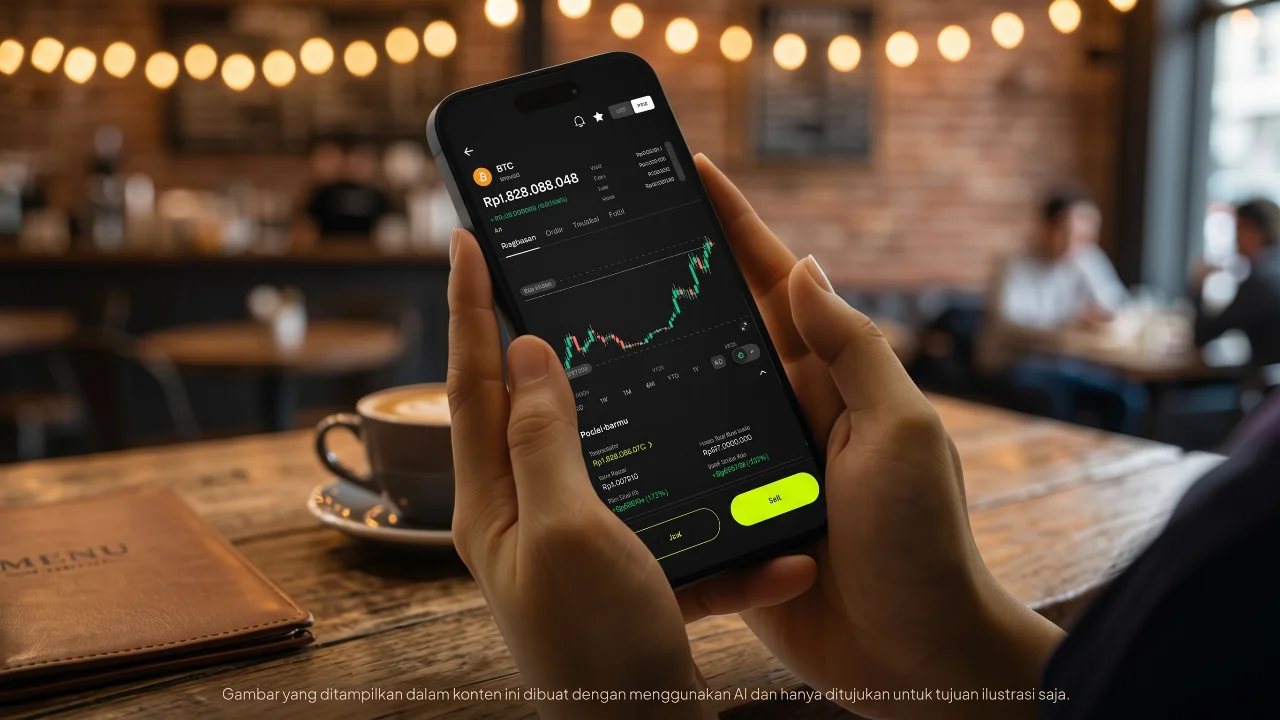 Ilustrasi apk crypto berizin OJK di ponsel - Apk Crypto Indonesia 2026: Kriteria & 5 Platform Berizin OJK