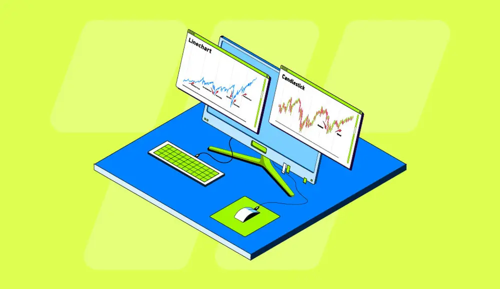 2. Mengenal Line Chart dan Candlestick Chart