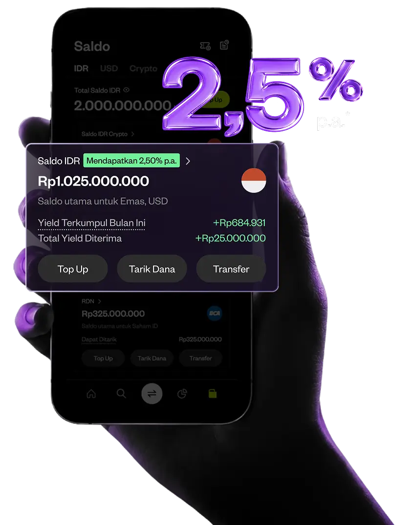 Dapatkan yield dari Saldo IDR
