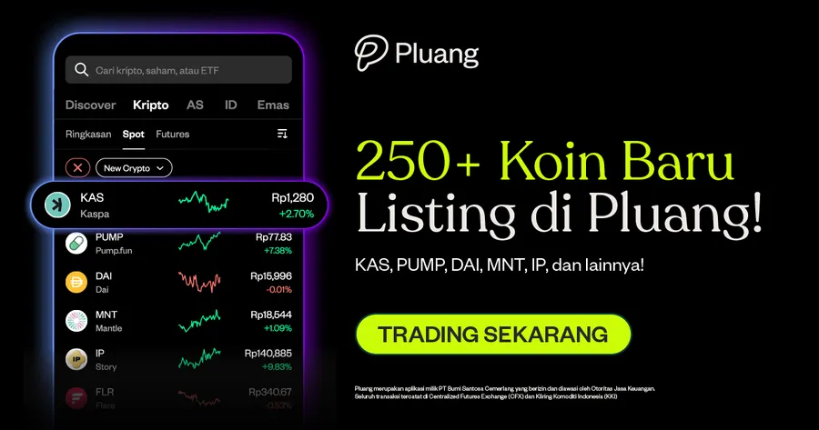 250+ Koin Baru Listing di Pluang!