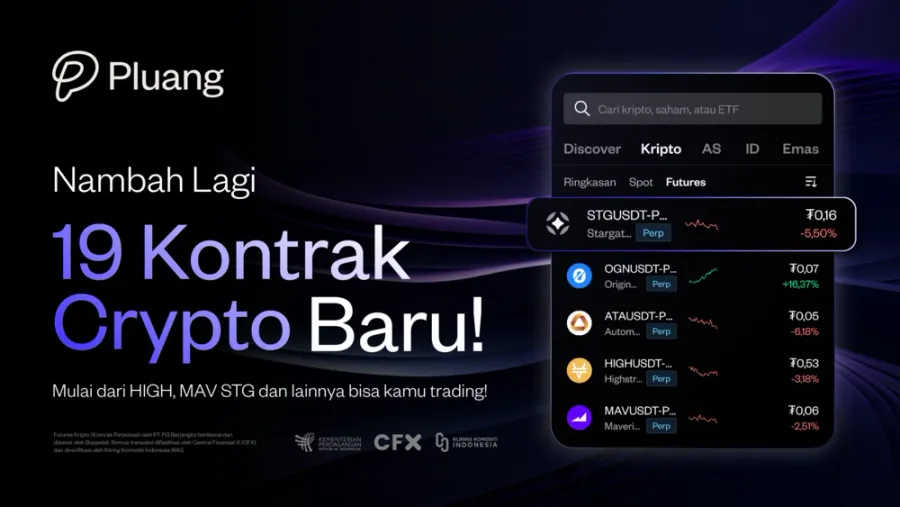 19 Kontrak Crypto Baru Kini Hadir di Pluang!