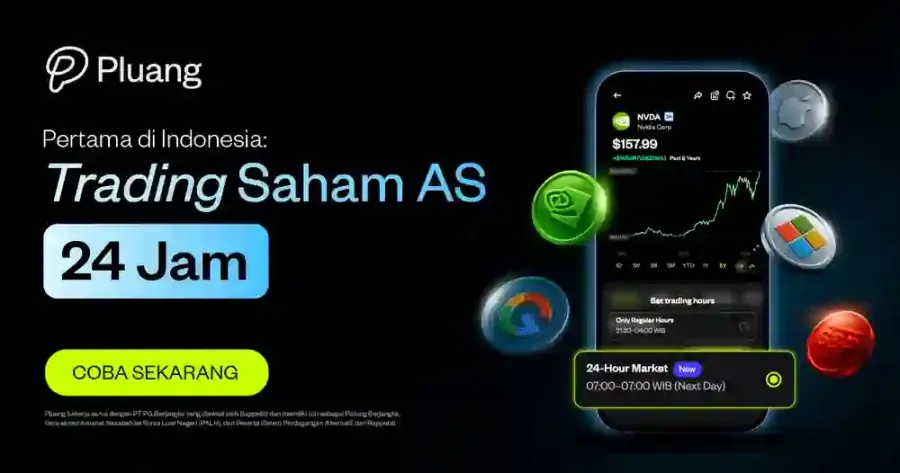 Pertama di Indonesia: Sekarang Bisa Trading Saham AS & ETF 24 Jam di Pluang!