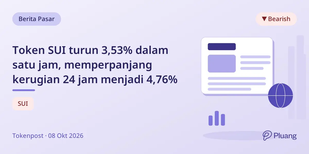 Token SUI turun 3,53% dalam satu jam, memperpanjang kerugian 24 jam menjadi 4,76%