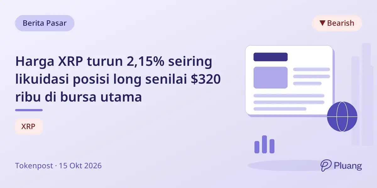 Harga XRP turun 2,15% seiring likuidasi posisi long senilai $320 ribu di bursa utama