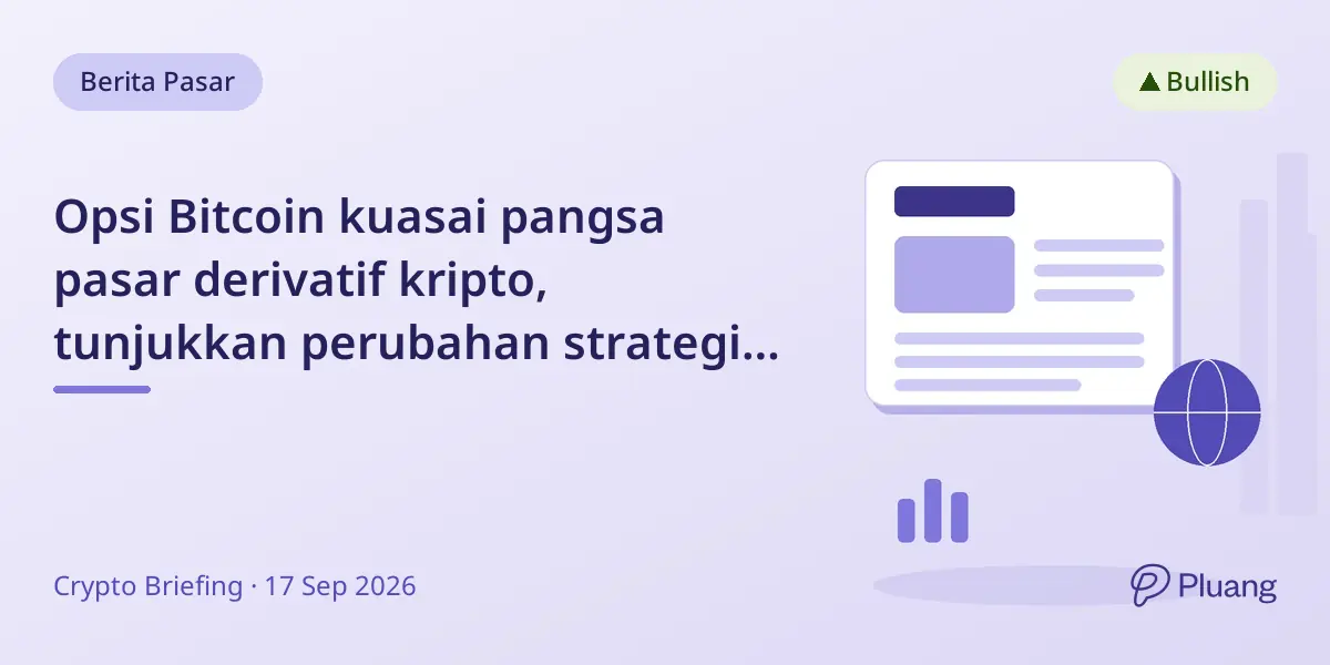 Opsi Bitcoin kuasai pangsa pasar derivatif kripto, tunjukkan perubahan strategi trader di 2026.