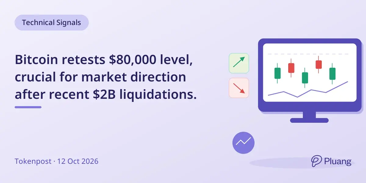 Bitcoin retests $80,000 level, crucial for market direction after recent $2B liquidations.