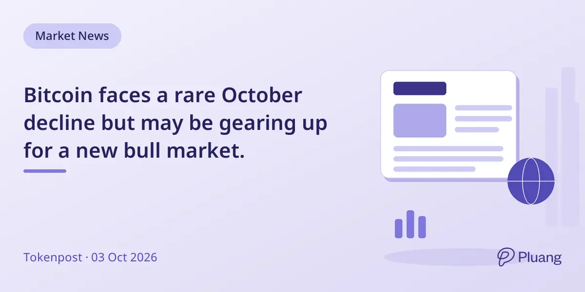 Bitcoin faces a rare October decline but may be gearing up for a new bull market.