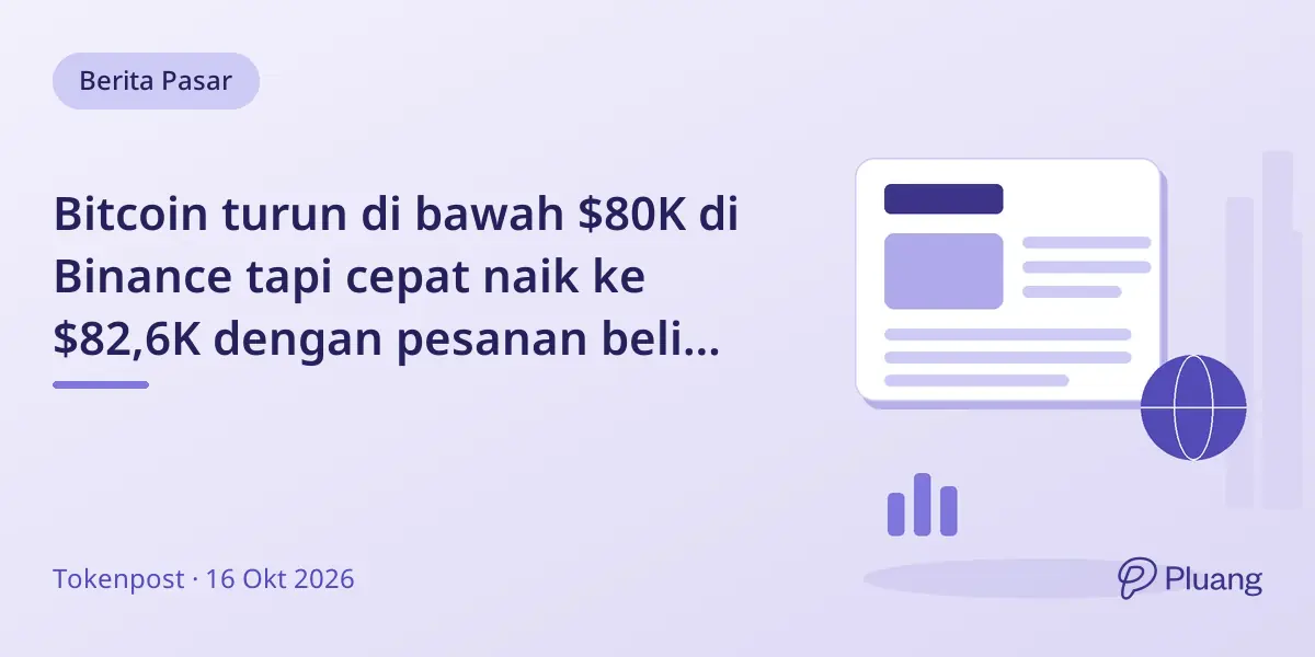 Bitcoin turun di bawah $80K di Binance tapi cepat naik ke $82,6K dengan pesanan beli kuat.
