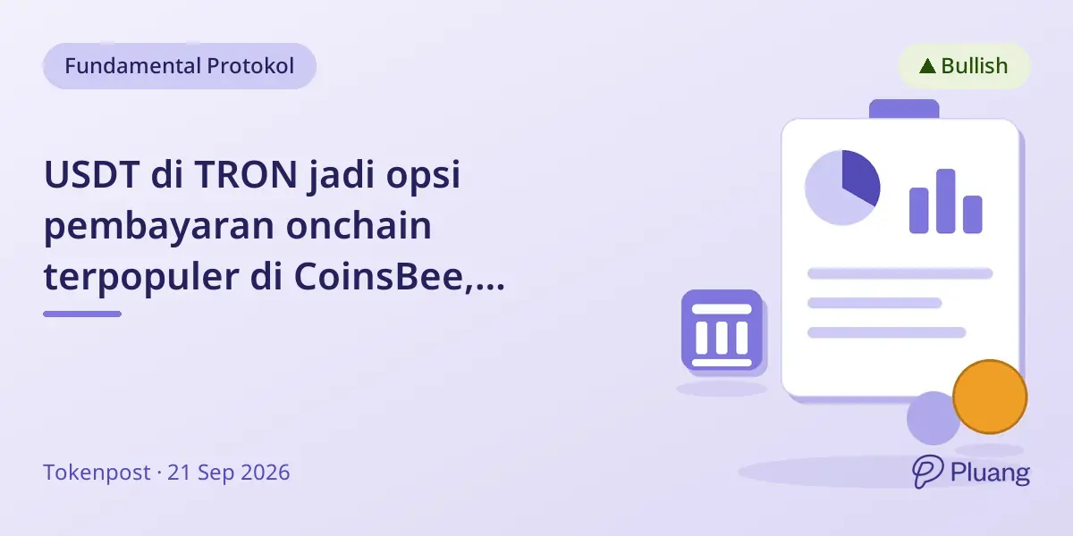 USDT di TRON jadi opsi pembayaran onchain terpopuler di CoinsBee, lampaui Bitcoin dan Ethereum.