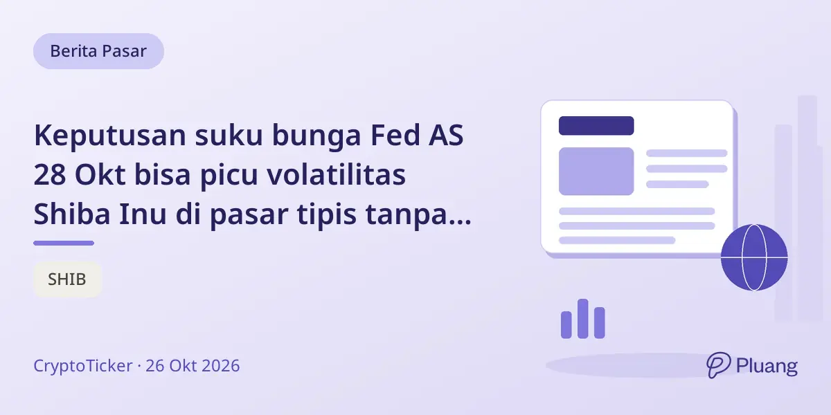 Keputusan suku bunga Fed AS 28 Okt bisa picu volatilitas Shiba Inu di pasar tipis tanpa ETF khusus.
