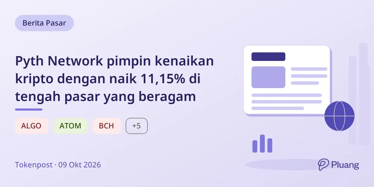 Pyth Network pimpin kenaikan kripto dengan naik 11,15% di tengah pasar yang beragam