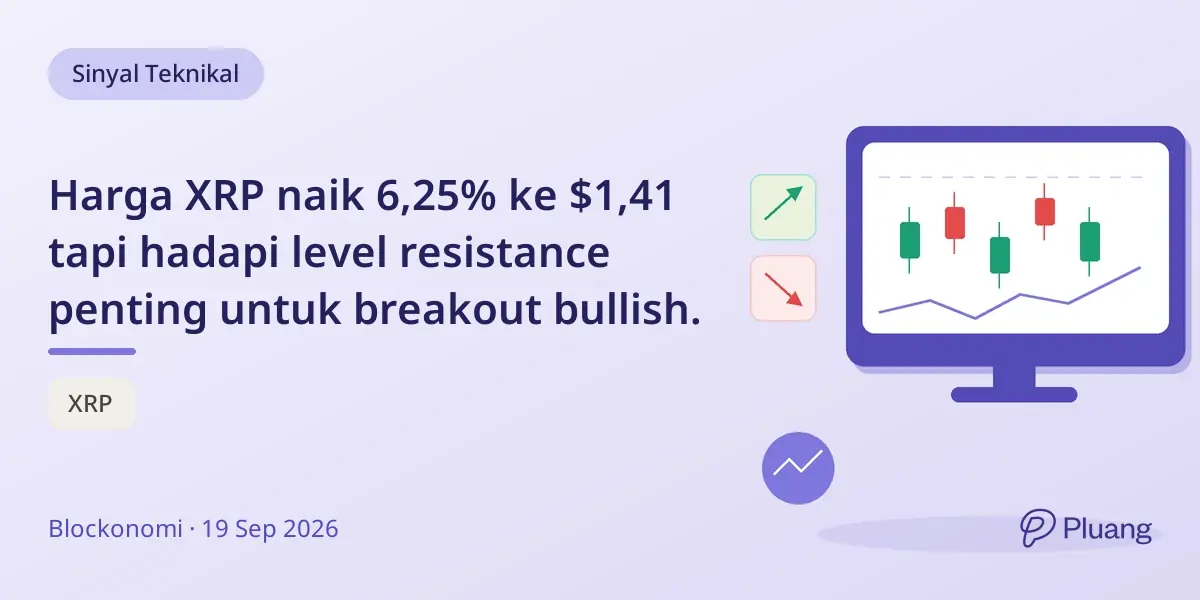 Harga XRP naik 6,25% ke $1,41 tapi hadapi level resistance penting untuk breakout bullish.