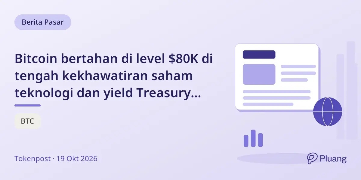 Bitcoin bertahan di level $80K di tengah kekhawatiran saham teknologi dan yield Treasury yang berfluktuasi.