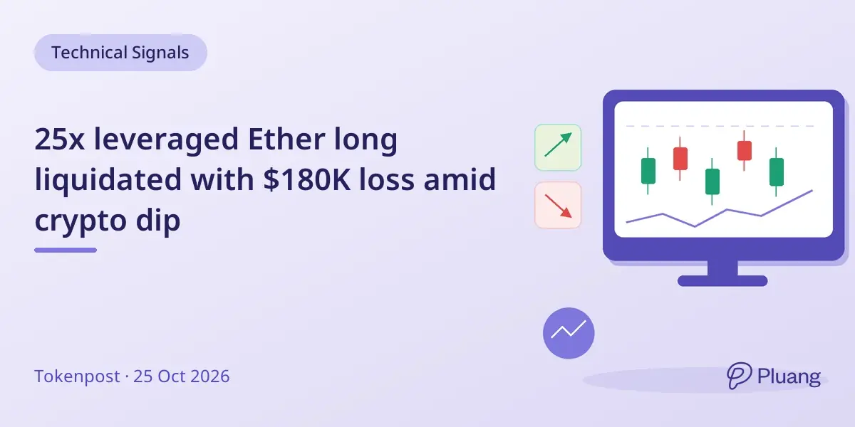 25x leveraged Ether long liquidated with $180K loss amid crypto dip