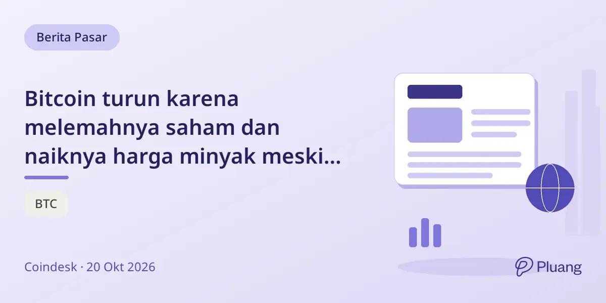 Bitcoin turun karena melemahnya saham dan naiknya harga minyak meski ETF mencatat arus masuk besar.