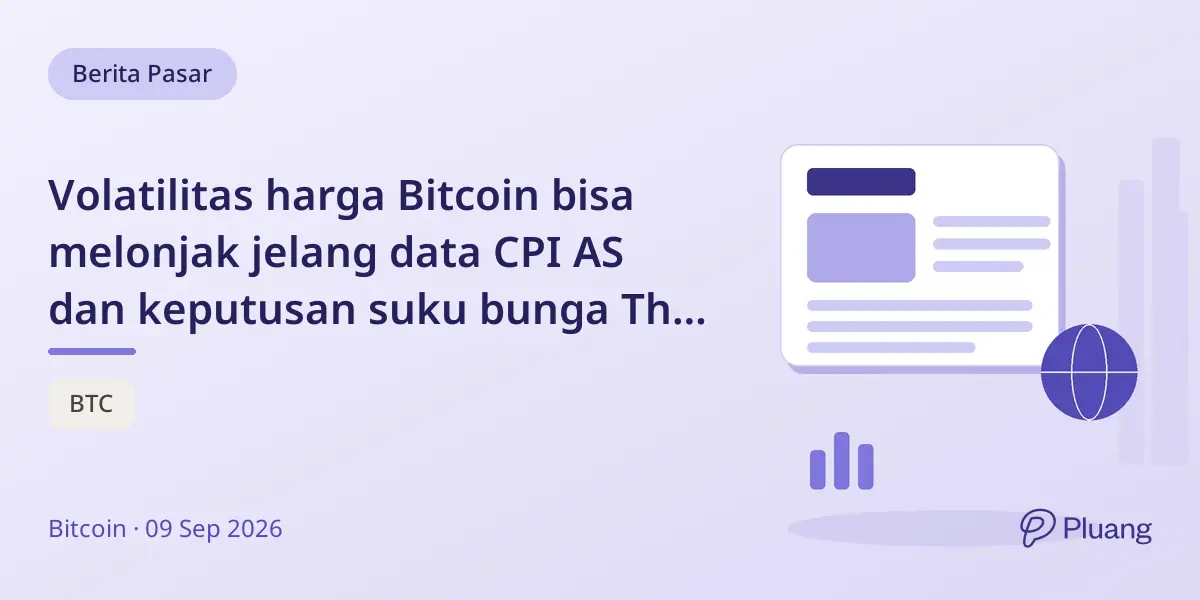 Volatilitas harga Bitcoin bisa melonjak jelang data CPI AS dan keputusan suku bunga The Fed pekan ini.