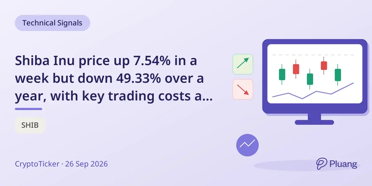 Shiba Inu price up 7.54% in a week but down 49.33% over a year, with key trading costs and tax rules to watch.