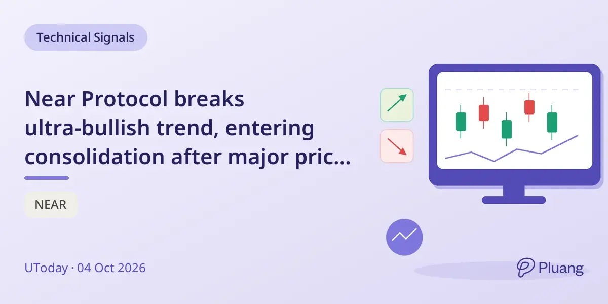 Near Protocol breaks ultra-bullish trend, entering consolidation after major price rally.