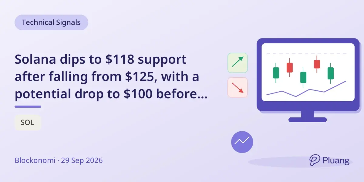 Solana dips to $118 support after falling from $125, with a potential drop to $100 before aiming for $150.