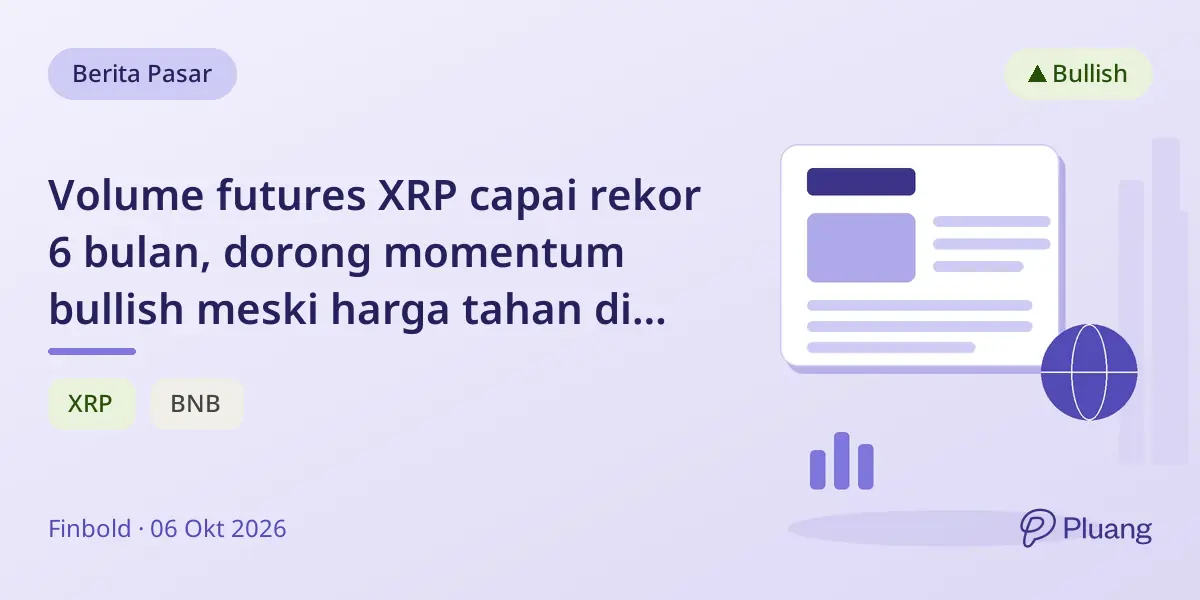 Volume futures XRP capai rekor 6 bulan, dorong momentum bullish meski harga tahan di $1,53