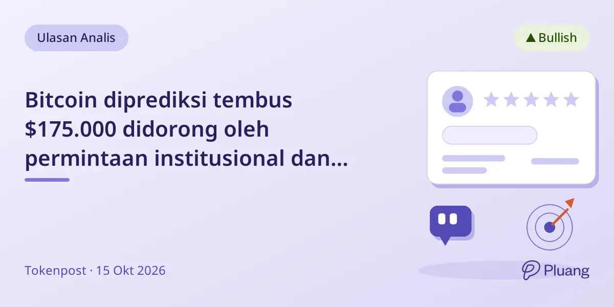 Bitcoin diprediksi tembus $175.000 didorong oleh permintaan institusional dan pertumbuhan stablecoin.