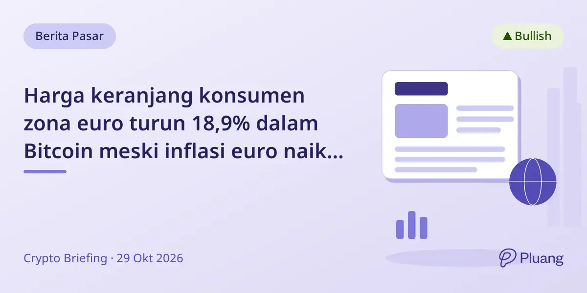Harga keranjang konsumen zona euro turun 18,9% dalam Bitcoin meski inflasi euro naik 3,8% September
