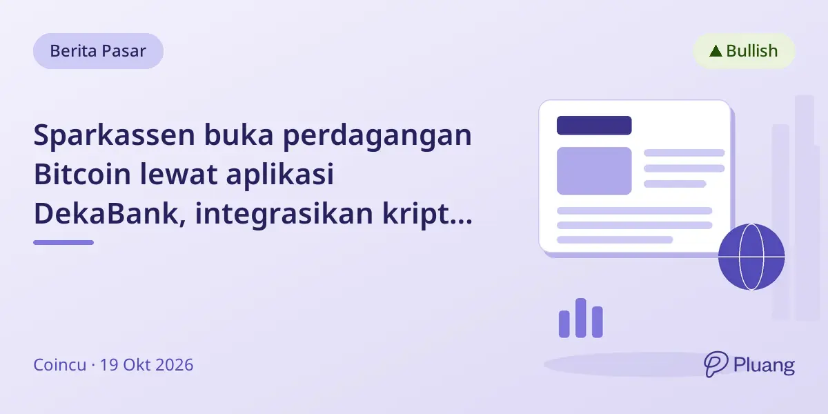 Sparkassen buka perdagangan Bitcoin lewat aplikasi DekaBank, integrasikan kripto ke jaringan perbankan ritel terbesar Jerman.