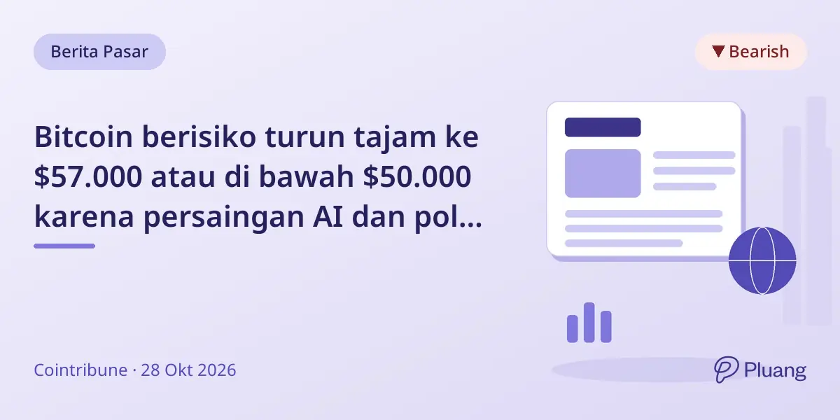 Bitcoin berisiko turun tajam ke $57.000 atau di bawah $50.000 karena persaingan AI dan pola siklus pemilu.