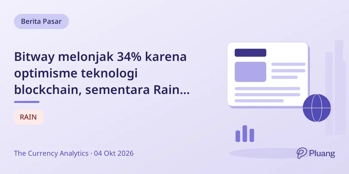 Bitway melonjak 34% karena optimisme teknologi blockchain, sementara Rain turun 10% di tengah pergeseran pasar