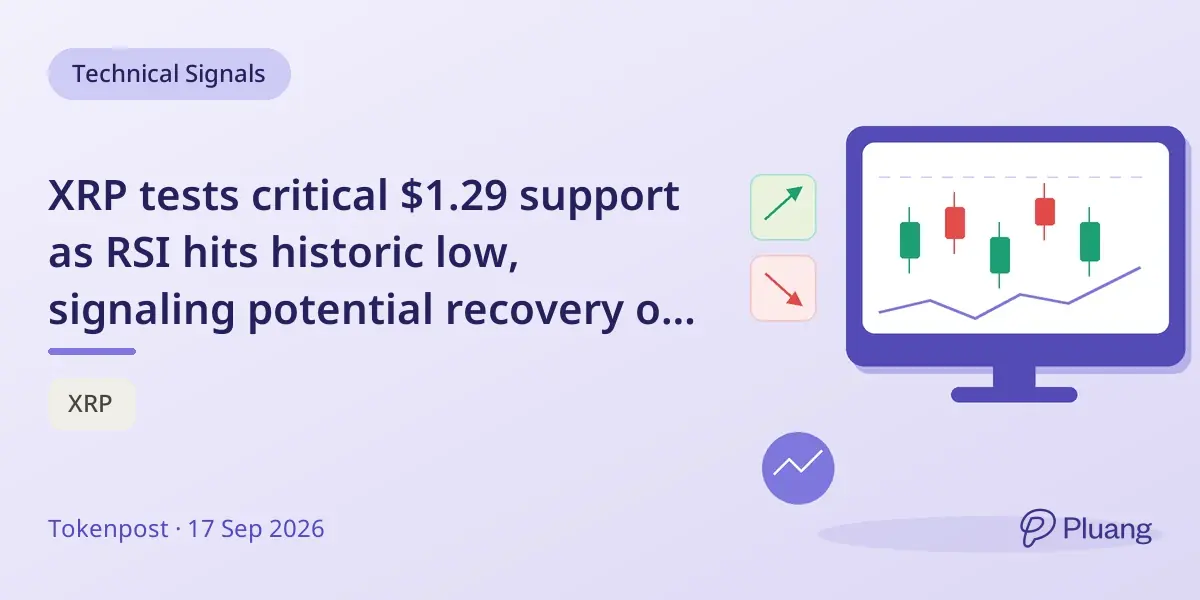XRP tests critical $1.29 support as RSI hits historic low, signaling potential recovery or further drop.