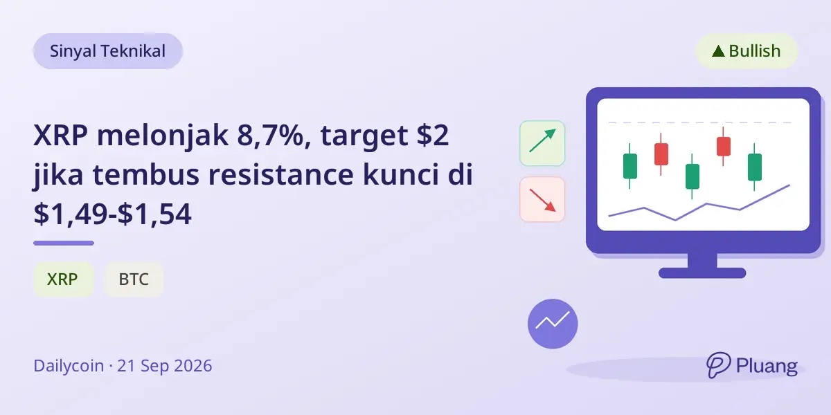 XRP melonjak 8,7%, target $2 jika tembus resistance kunci di $1,49-$1,54