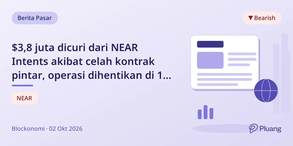 $3,8 juta dicuri dari NEAR Intents akibat celah kontrak pintar, operasi dihentikan di 11 blockchain