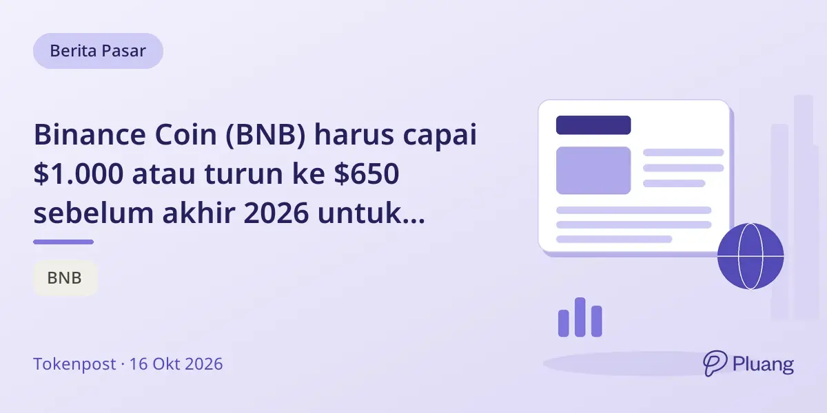Binance Coin (BNB) harus capai $1.000 atau turun ke $650 sebelum akhir 2026 untuk pasar selesai.