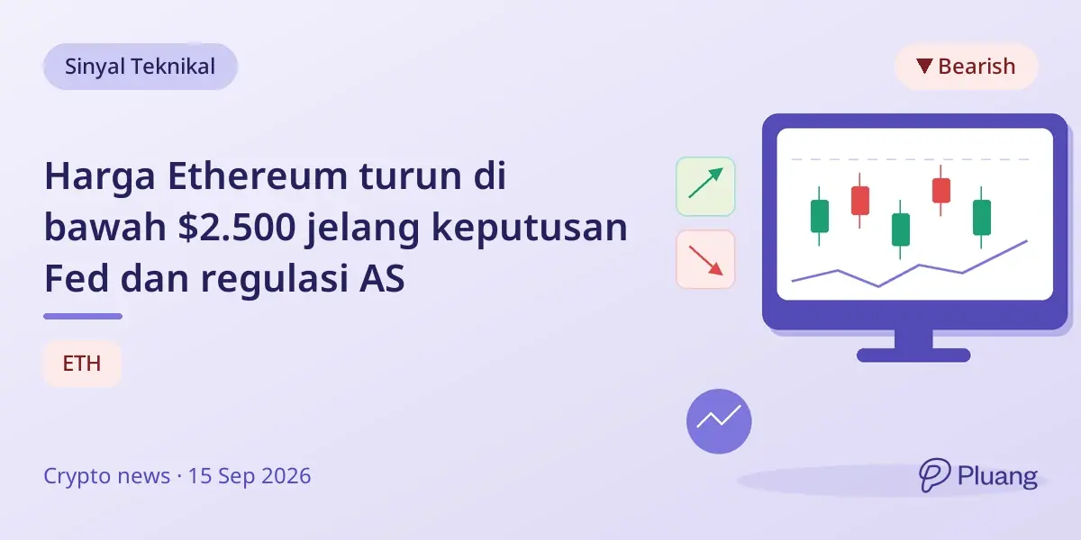 Harga Ethereum turun di bawah $2.500 jelang keputusan Fed dan regulasi AS