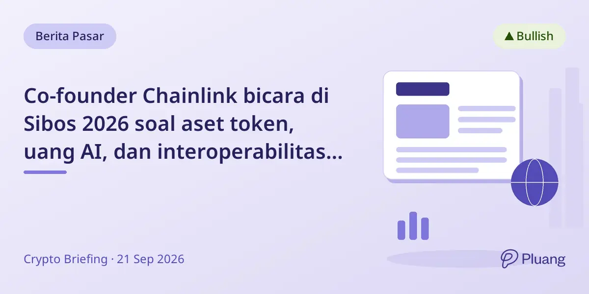 Co-founder Chainlink bicara di Sibos 2026 soal aset token, uang AI, dan interoperabilitas keuangan global.