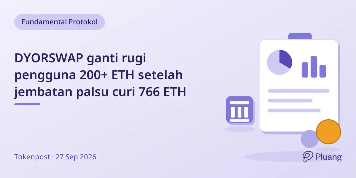 DYORSWAP ganti rugi pengguna 200+ ETH setelah jembatan palsu curi 766 ETH
