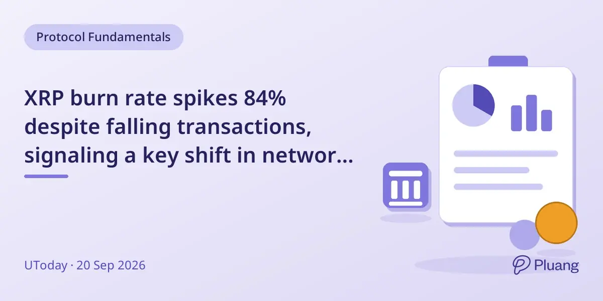 XRP burn rate spikes 84% despite falling transactions, signaling a key shift in network activity.
