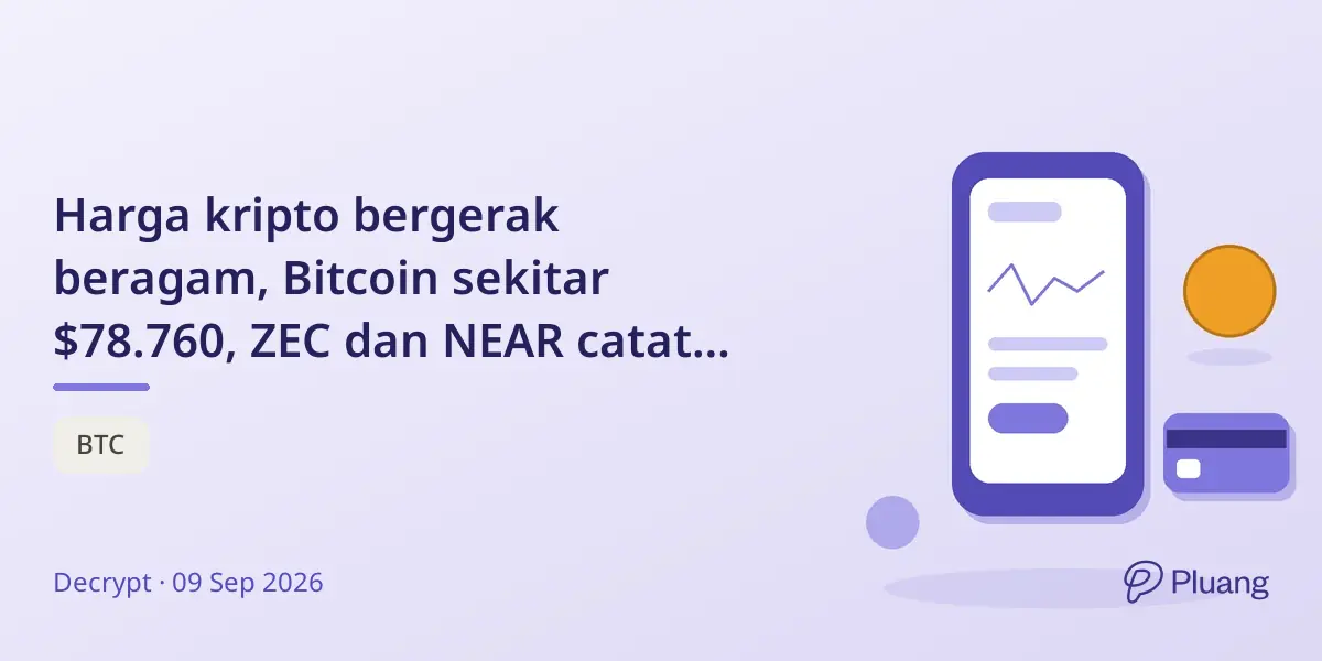 Harga kripto bergerak beragam, Bitcoin sekitar $78.760, ZEC dan NEAR catat kenaikan signifikan.