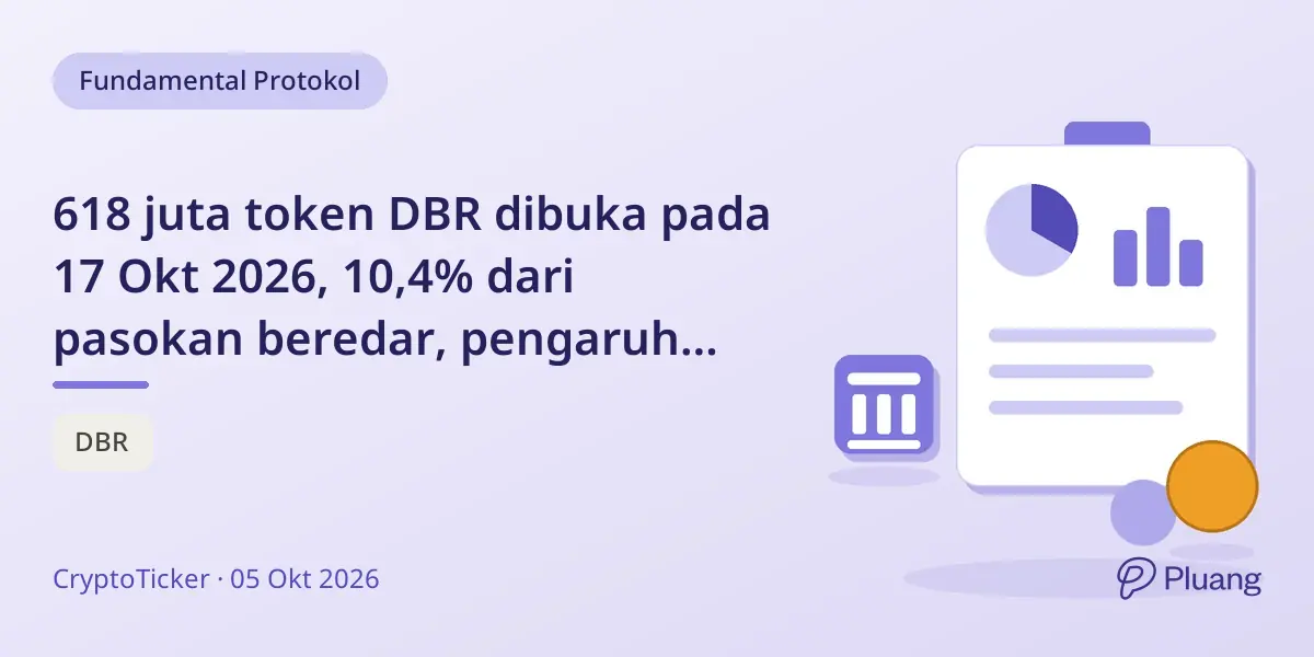 618 juta token DBR dibuka pada 17 Okt 2026, 10,4% dari pasokan beredar, pengaruh pada likuiditas pasar dan perdagangan.