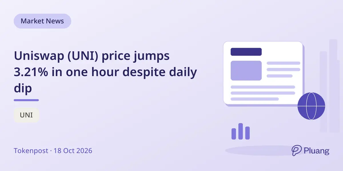 Uniswap (UNI) price jumps 3.21% in one hour despite daily dip